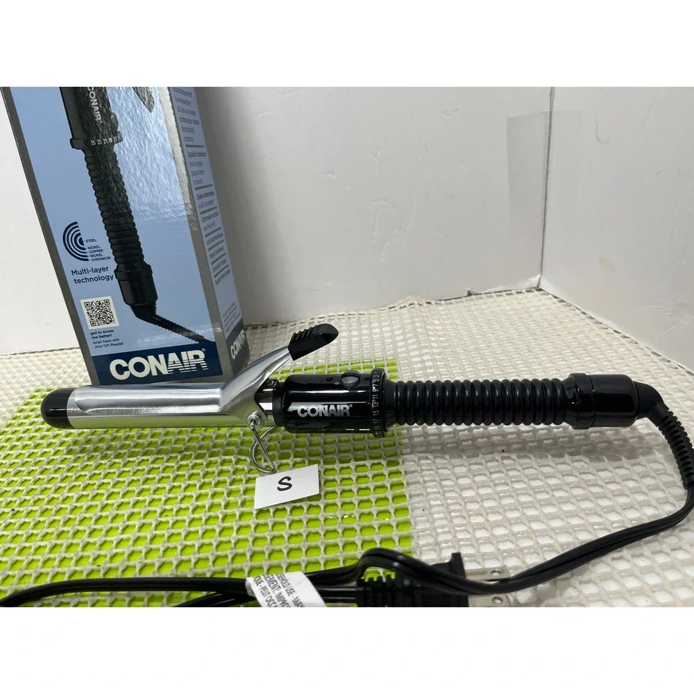 Conair Instant‎ Heat 1 Inch Curling Iron Classic Curls Black New Damaged Box S